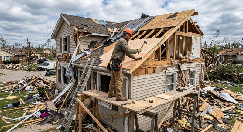 Storm Damaged Roof Repair
